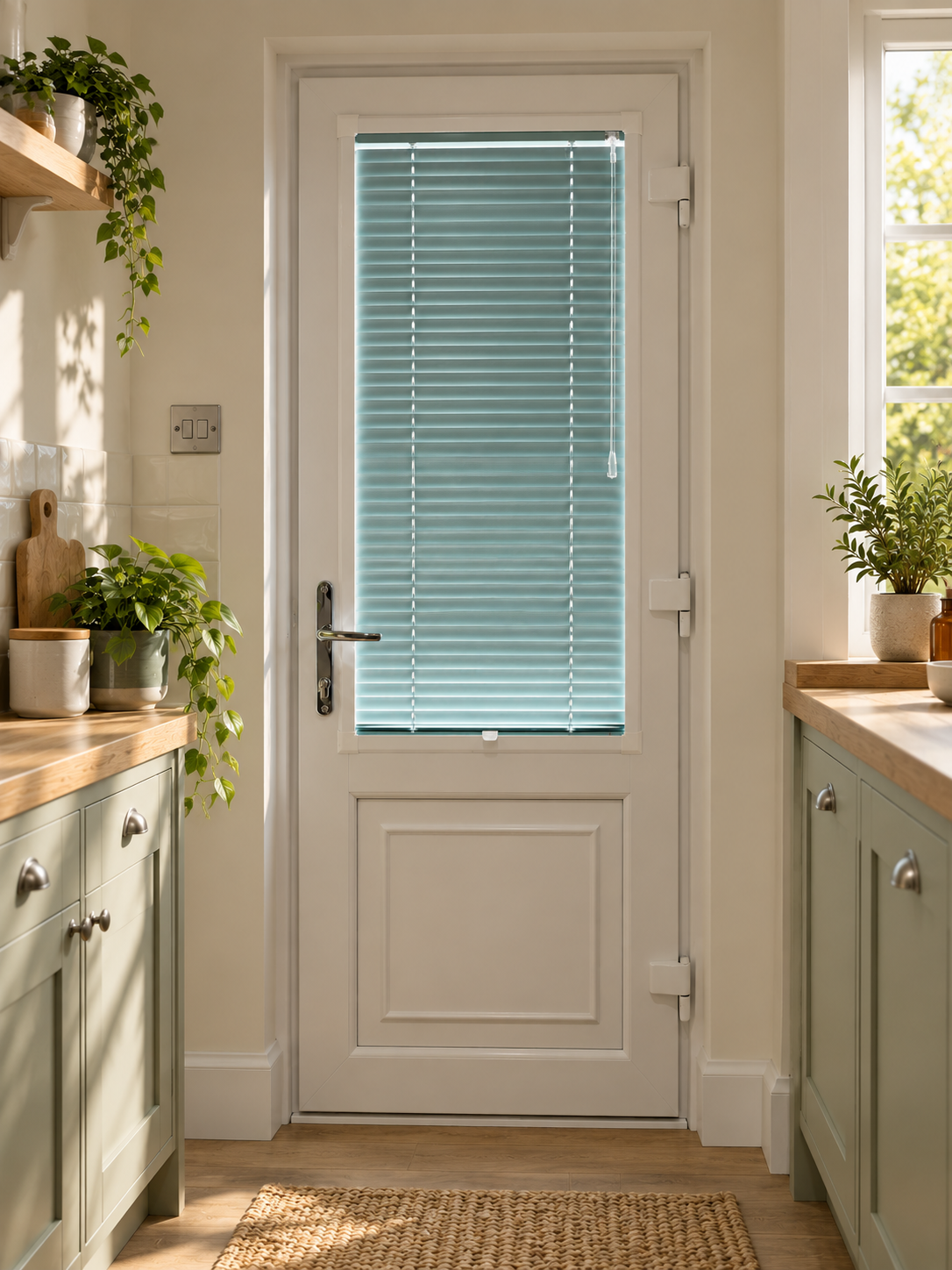 Perfect Fit Venetian blind fitted to a door