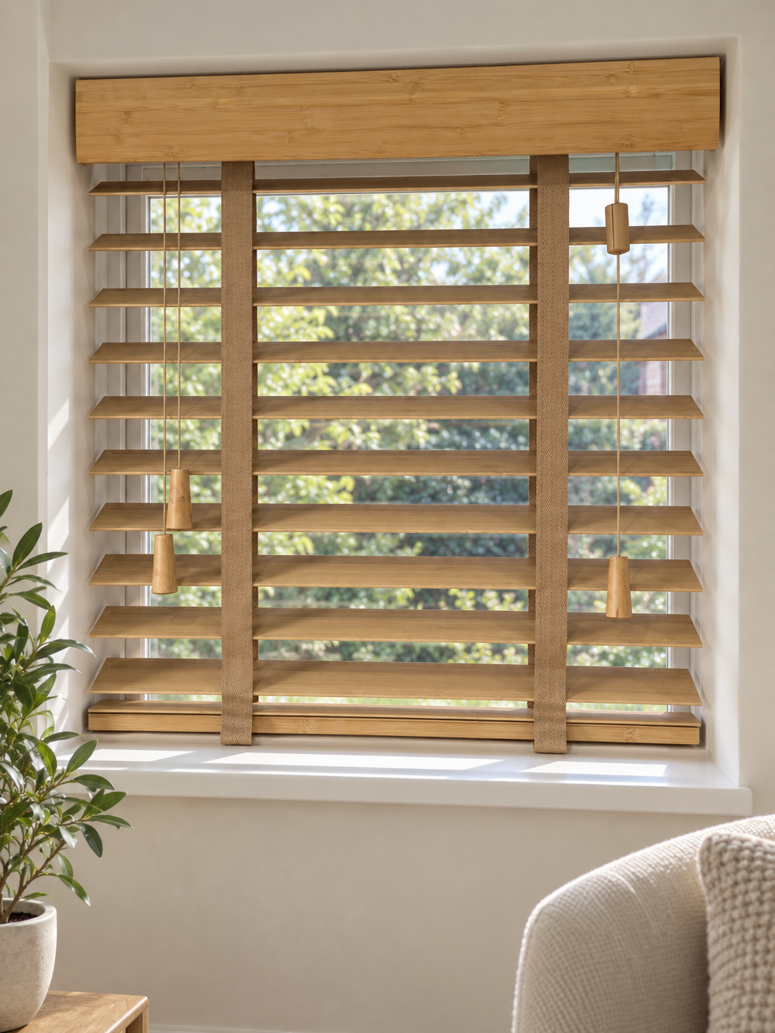 Wood-effect Venetian blind